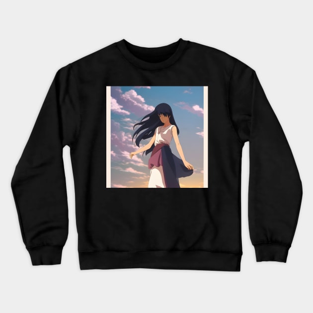 Anime princess Crewneck Sweatshirt by Roguex